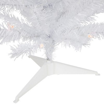 Northlight Pre-Lit Slim Woodbury White Pine Artificial Christmas Tree - 3' - Clear Lights