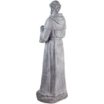 Northlight 28" St. Francis With Bird Outdoor Garden Statue