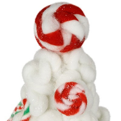 Northlight Plush Tree With Peppermint And Candy Canes Christmas Decoration - 16.5"