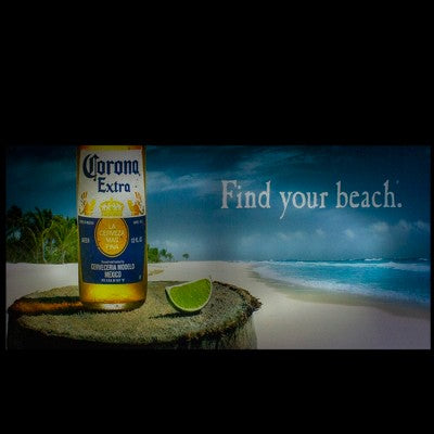 Northlight 23.5" Corona Beer Tropical Beach Scene Lighted Canvas Wall Art