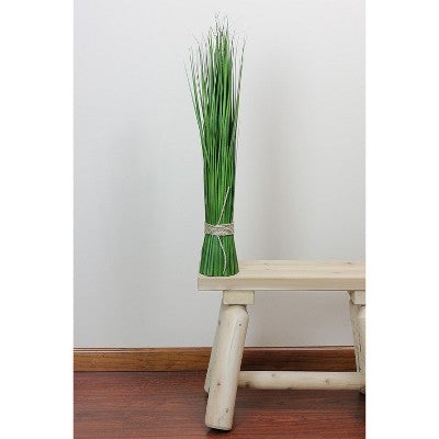 Northlight 30.25" Green Artificial Onion Grass Bundle Wrapped With Jute Rope Decoration