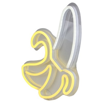 Northlight 18" Yellow LED Neon Style Banana Wall Sign