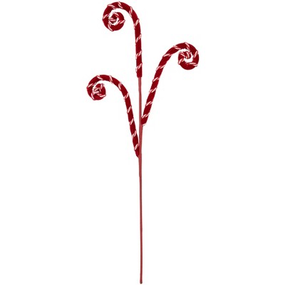 Northlight 27" Red And White Candy Cane Curls Christmas Spray