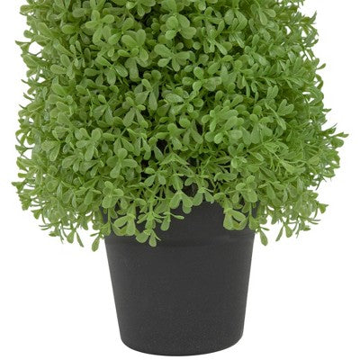 Northlight 15" Artificial Boxwood Cone Topiary Tree With Round Pot, Unlit