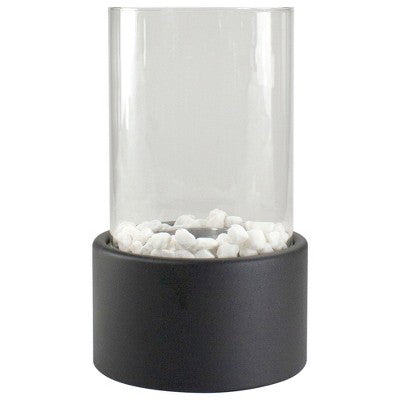 Northlight 10.5" Bio Ethanol Round Portable Tabletop Fireplace With Black Base