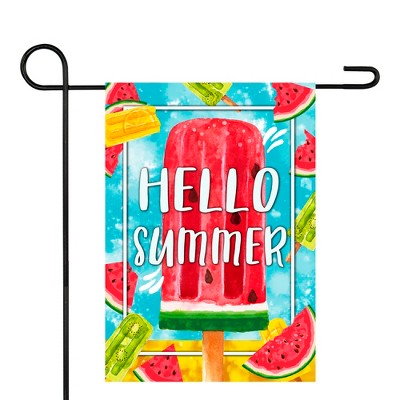  Northlight Hello Summer Popsicle Outdoor Garden Flag 12.5" X 18"