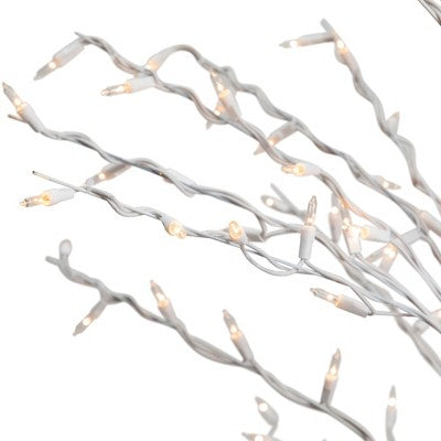  Northlight 6' Prelit Artificial Christmas Tree White Lighted Cascade Twig Outdoor Decoration - Clear Lights