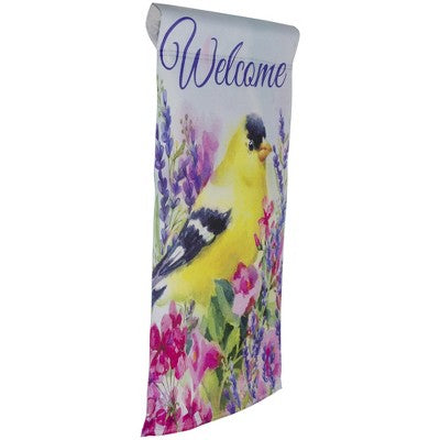  Northlight Welcome Yellow Finch Spring Outdoor Garden Flag 12.5" X 18"