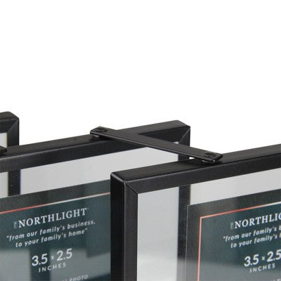  Northlight 20" Contemporary Collapsible Rectangular 4" X 6" Photo Picture Frame - Black