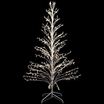  Northlight 6' Prelit Artificial Christmas Tree White Lighted Cascade Twig Outdoor Decoration - Clear Lights
