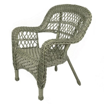  Northlight 4-Piece West Bay Driftwood Resin Wicker Outdoor Patio Conversation Set