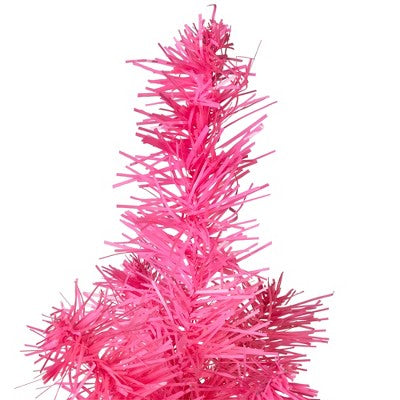  Northlight Artificial Tinsel Christmas Tree - 3' - Pink - Unlit