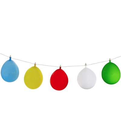  Northlight LED Inflatable Balloon Patio Light Set - Multi-Color - 10' Clear Wire - 10ct