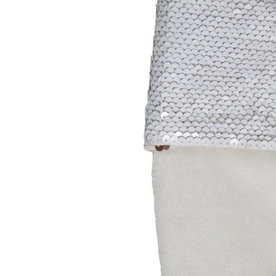  Northlight 20" Gold And White Reversible Sequin Cuff Christmas Stocking