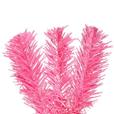  Northlight Pre-Lit Tinsel Artificial Christmas Tree - 3' - Pink - Clear Lights