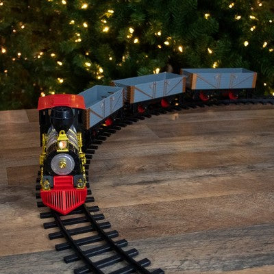  Northlight 20-Piece Battery Operated Red And Gold Animated Classic Christmas Train Set With Sound