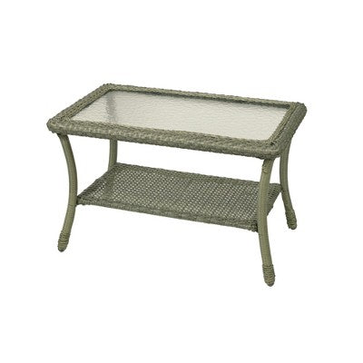  Northlight 4-Piece West Bay Driftwood Resin Wicker Outdoor Patio Conversation Set