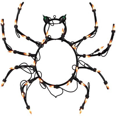  Northlight Lighted Spider Halloween Window Decoration - 15"