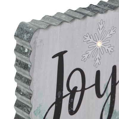  Northlight 12" LED Lighted 'Joy' Snowman Christmas Canvas Wall Art