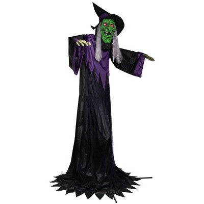 Northlight Huge Lighted And Animated Talking Witch Commercial Outdoor Halloween Decoration - 15'