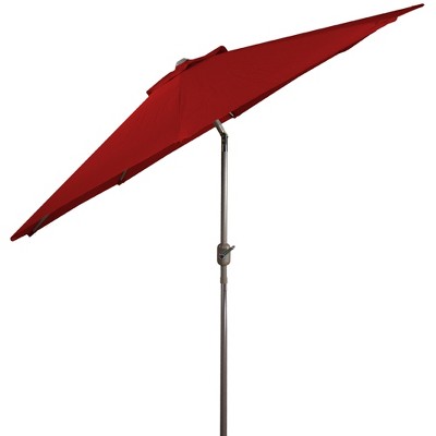  Northlight 9ft Outdoor Patio Market Umbrella With Hand Crank And Tilt, Red