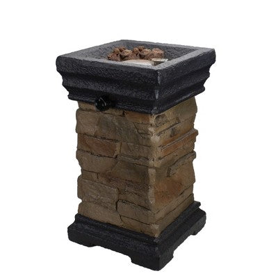  Northlight 18.75" Classic Stone Outdoor Table Top Gas Fire Pit