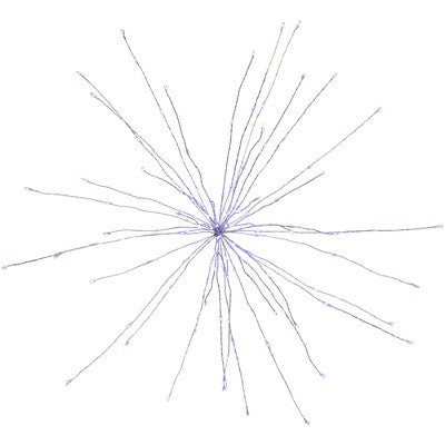  Northlight 20" LED Lighted Firework Silver Branch Christmas Decoration - Blue Lights