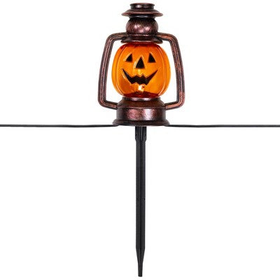  Northlight 16.5" Halloween Flickering Pumpkin Lantern Pathway Markers 3ct - Orange/Black