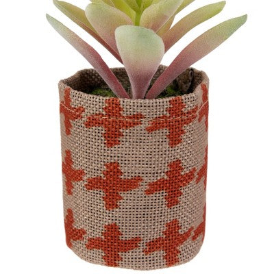  Northlight Artificial Pastel Succulent In Burlap Bag - 4.75"