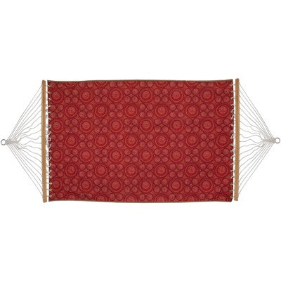  Northlight 82" X 55" Weather Resistant Red Bohemian Reversible Quilted Double Hammock