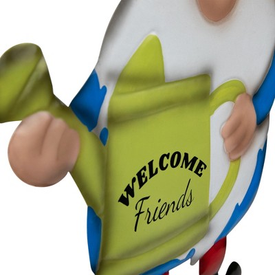  Northlight Welcome Friends Gnome Spring Outdoor Garden Stake - 22" - Orange