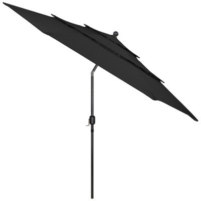  Northlight 9.75ft Outdoor Patio Market Umbrella With Hand Crank And Tilt, Black