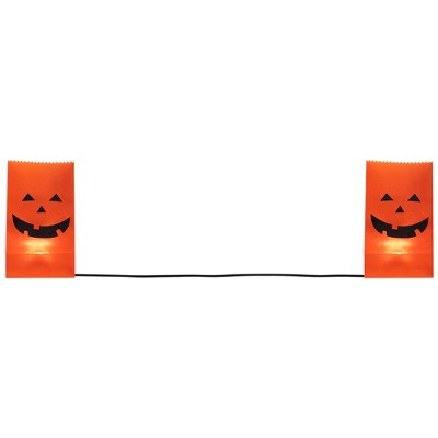  Northlight Lighted Jack-O-Lantern Halloween Outdoor Luminary Pathway Markers - 9.5" - Set Of 3