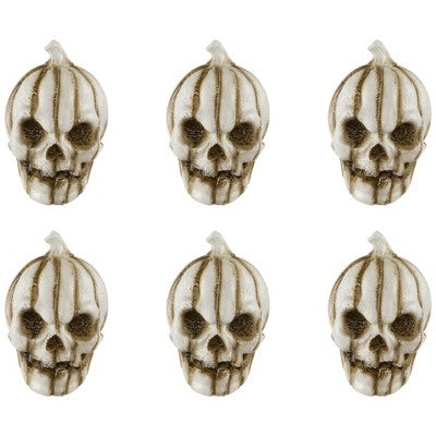  Northlight Bag Of Mini Pumpkin Head Skulls Halloween Decorations - 3" - Set Of 6