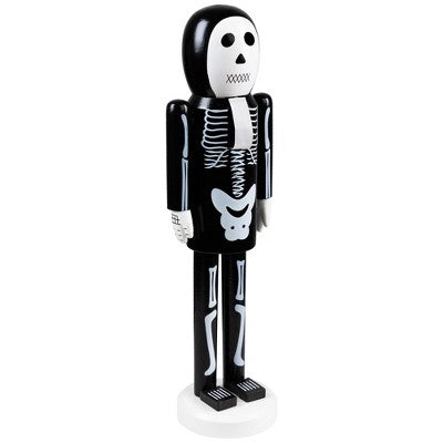  Northlight Skeleton Wooden Halloween Nutcracker - 14" - Black And White