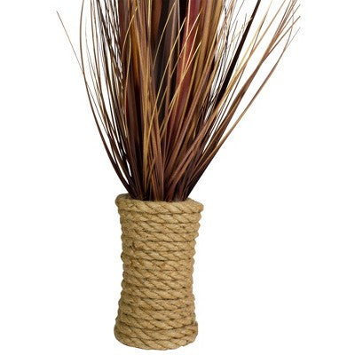  Northlight 34" Brown Artificial Grass Plant In A Rope Pot