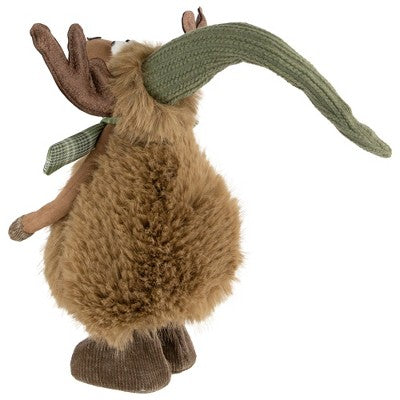  Northlight Whimsical Standing Moose With Plaid Scarf Christmas Decoration - 13"