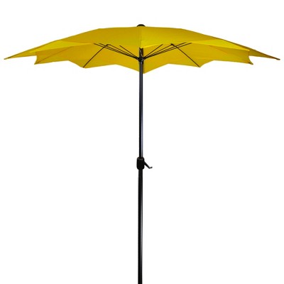  Northlight 8.85ft Outdoor Patio Lotus Umbrella With Hand Crank, Yellow