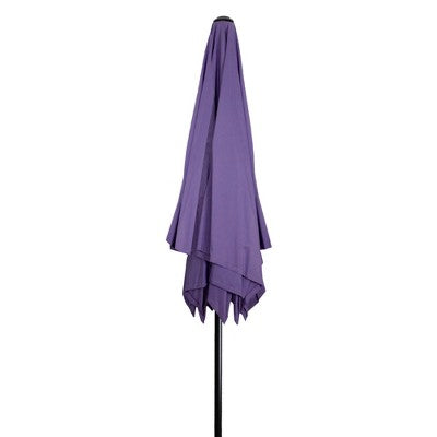  Northlight 8.85ft Outdoor Patio Lotus Umbrella With Hand Crank, Purple