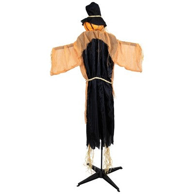  Northlight Lighted And Animated Jack-O'-Lantern Scarecrow Halloween Decoration - 6'