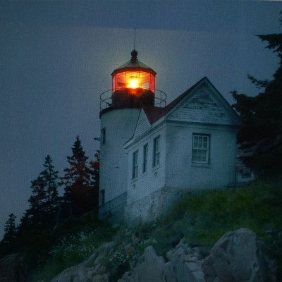  Northlight LED Lighted Lighthouse Home With Morning Sunrise Canvas Wall Art 15.75" X 23.5"