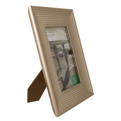  Northlight 5" X 7" Champagne Gold Honeycomb Rectangular Photo Frame 10.25"