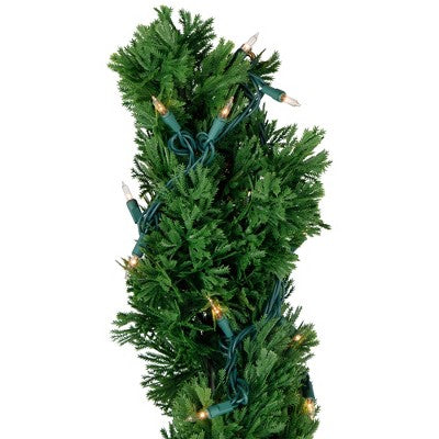  Northlight 5.5' Pre-Lit Artificial Cedar Spiral Topiary Tree In Urn Style Pot, Clear Lights