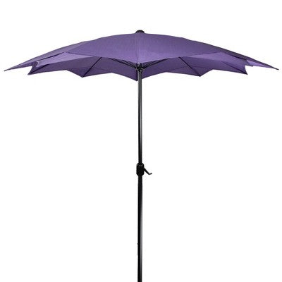 Northlight 8.85ft Outdoor Patio Lotus Umbrella With Hand Crank, Purple