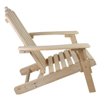  Northlight 36" Natural Brown Classic Folding Wooden Adirondack Chair