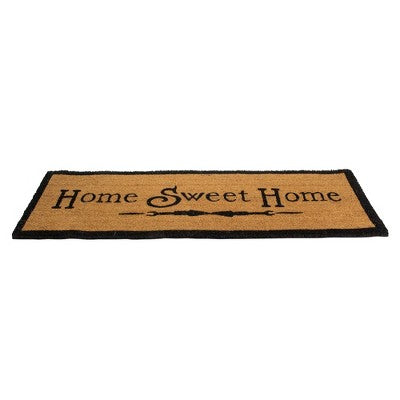 Northlight Natural Coir Rectangular "Home Sweet Home" Doormat 16" X 48"
