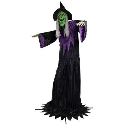  Northlight Huge Lighted And Animated Talking Witch Commercial Outdoor Halloween Decoration - 15'