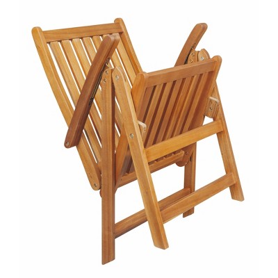  Northlight Set Of 2 Acacia Folding Chairs Outdoor Patio Furniture 42"