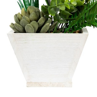  Northlight 12" Orchid With Succulent Artificial Potted Plant - Pink