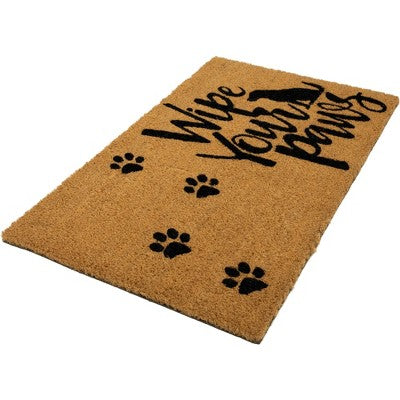  Northlight Natural Coir "Wipe Your Paws" Outdoor Doormat 18" X 30"